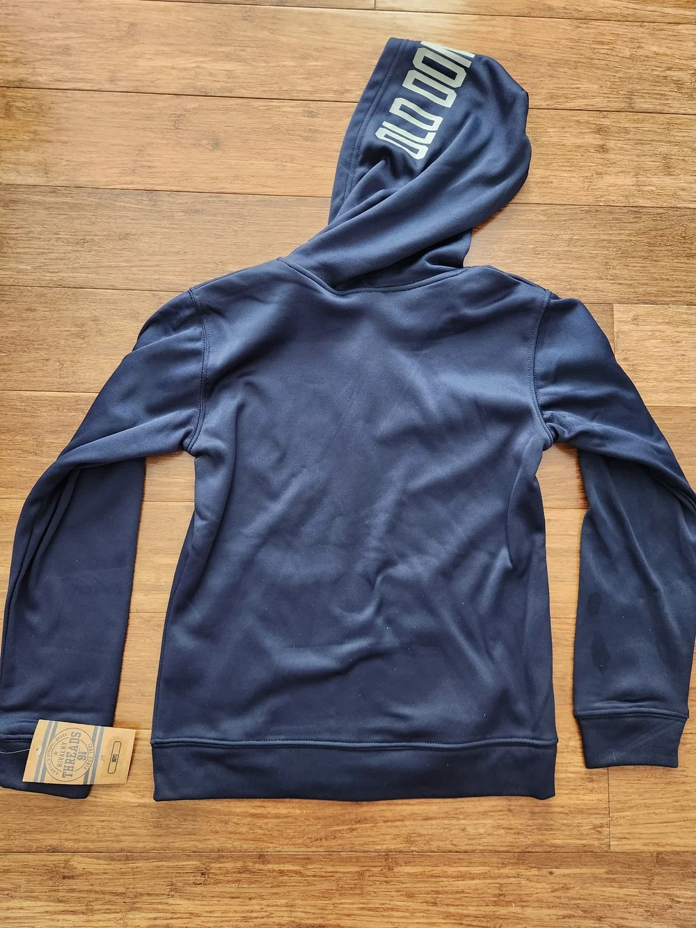 NWT ODU Boys Navy Zip Up Jacket Hooded Sweatshirt Monarchs, Size Medium